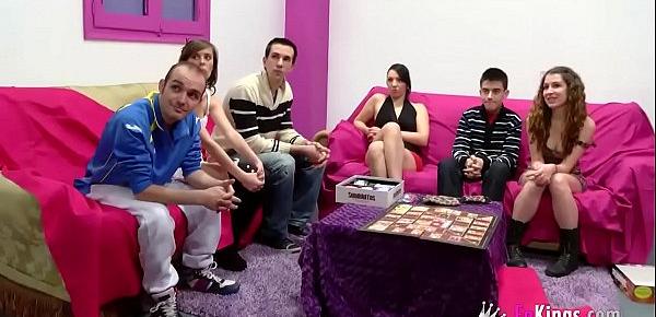  Real couples get an orgy and sex games with Jordi, Ainara and friends